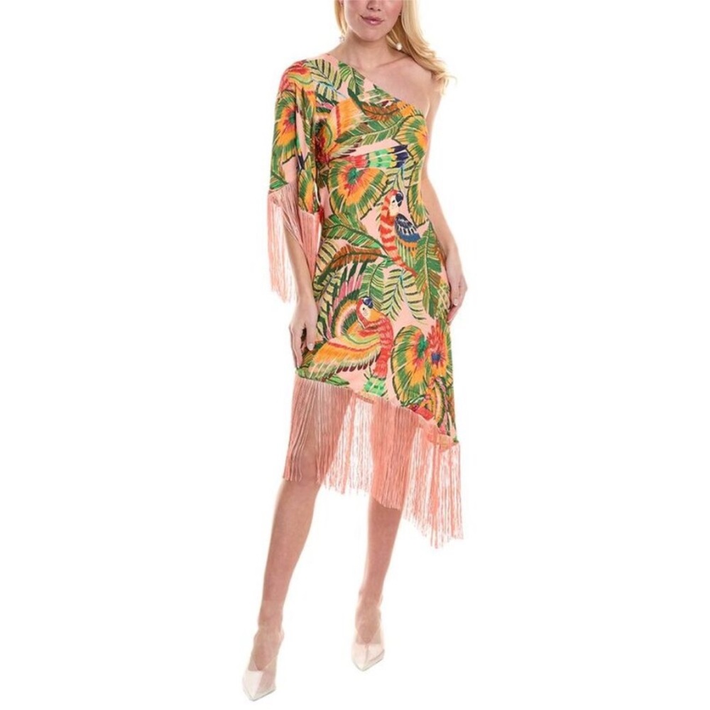 FARM Rio One Shoulder Tropical Dress - Multicolor